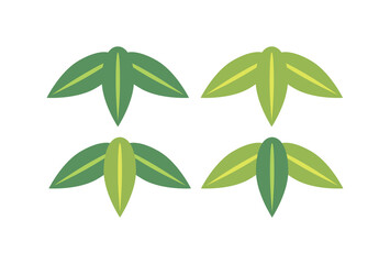 シンプルでかわいい竹の葉のイラスト