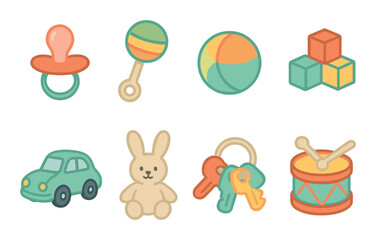 Naklejka premium Camping essentials icons on green background featuring gear and nature symbols