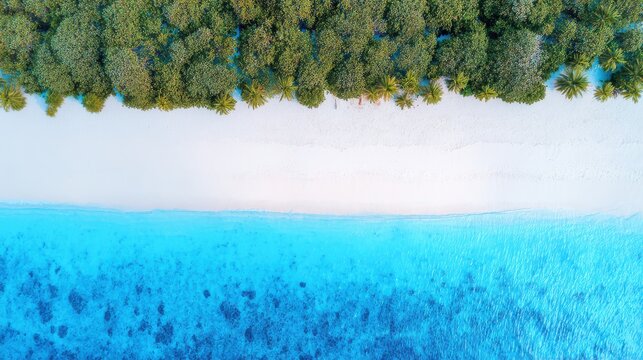 Paradise island scene from above, suitable for adventure content or resort advertising.