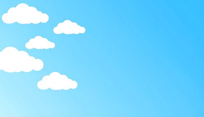 Cartoon clouds in a light blue sky