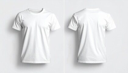 mockup of tshirt , blank white surface, isolated on clean background, editable for branding design.