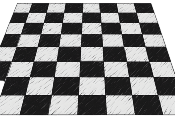 Perspective Checkerboard Illustration Black And White Geometric Pattern Background