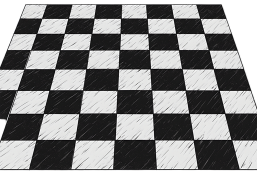 Perspective Checkerboard Illustration Black And White Geometric Pattern Background - Powered by Adobe