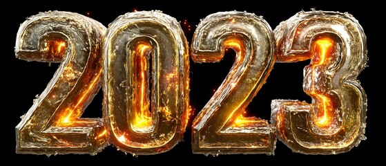 Golden Gold Amber Orange Surfaces Producing Dynamic Effect Appear Freshly Cast Cinematic 2026 Digits Designed As Web Print Copy Space Template Branding Social Media Poster Banner Marketi SEO Optimized