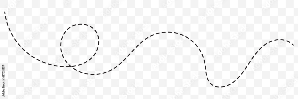 Canvas Prints long squiggle dashed line