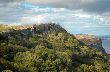 The cliffs of Fair Head in County Antrim, Northern Ireland 