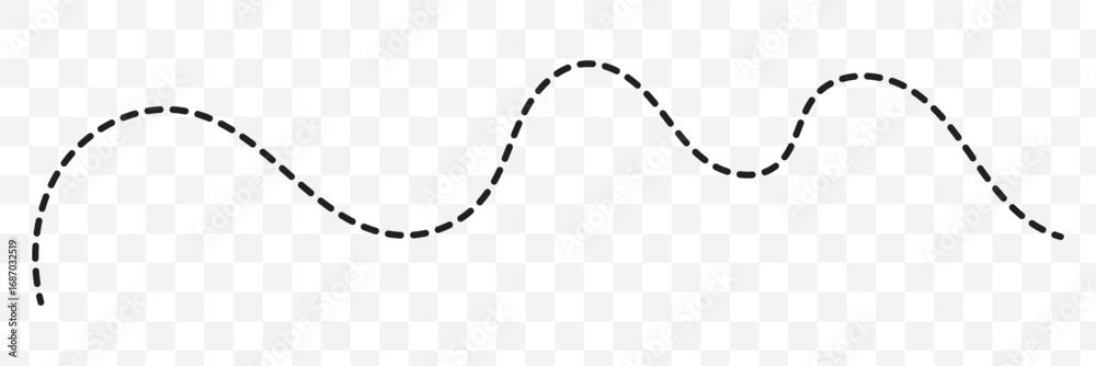 Canvas Prints long squiggle dashed line