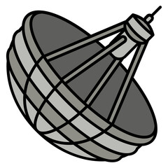 Modern Line Style Satellite Dish Antenna for Radio Communication System