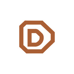 Geometric D Letter Logo with Arrowhead Design