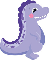 Cute Baby Dinosaur Funny Cartoon Character Vector Design