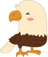 Cute Baby Eagle Cartoon Character Vector Design