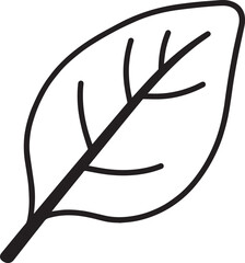 Fresh Spinach Vegetable Leaf Silhouette Black Vector Icon