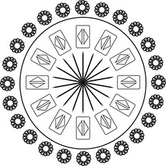 Abstract round shaped decorative vector design