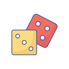 Dice Vector icon which can easily modify or edit