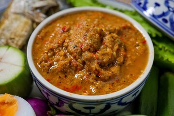 Spicy Mackerel Dipping Sauce,Grilled Mackerel Chili Dip, thai called Nam prik pla thu