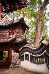 Traditional chinese architecture in Yu garden in Shanghai, China © Maresol
