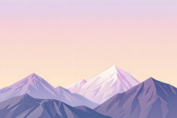 Fototapeta premium Sunrise Snow-Capped Mountains