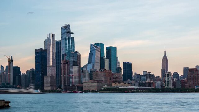 Hudson Yards and Empire State Building Day to Night Timelapse