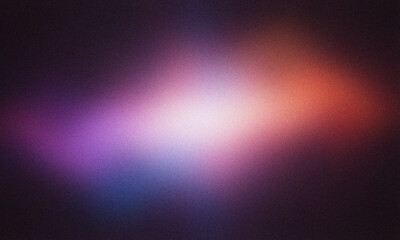 Abstract colorful light streak with purple and orange hues on a dark background