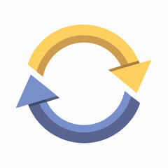 Circular Motion: Arrows in a Continuous Loop Depicting Recycling, Exchange or Cycle