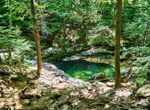 Fototapeta Rattlesnake pool, Stowe, Maine