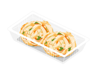 フードパックに入ったかき揚げのイラスト