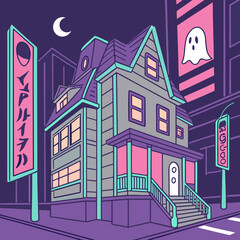 a cartoon of a house
