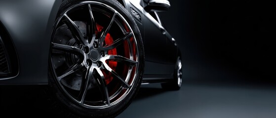 The luxurious car wheel showcasing sleek design and performance excellence.