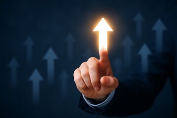 Hands analyzing financial market data on laptop with digital charts