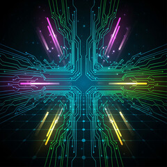 Abstract Futuristic Technology Background