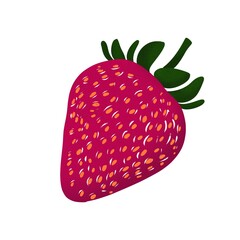 Red Strawberry Vector Fresh Organic Fruit Illustration