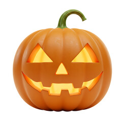 Halloween smily pumpkin isolated on transparent background