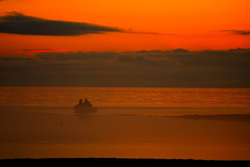 Summer sunset over Lake Baikal.