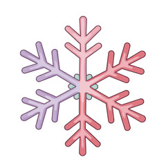 Fototapeta premium Cute christmas snowflake illustration isolated on transparent background. 