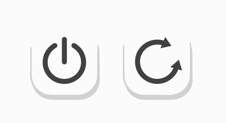 Power and Restart Icons: Modern Digital Symbols for Interface Design and Functionality