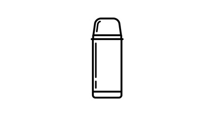 Sleek minimal style vacuum flask illustration for beverages on the go