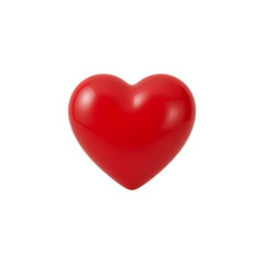 Fototapeta premium A beautiful and elegantly rendered red heart, an iconic emblem of profound love, passion, and health, presented with a modern glossy finish