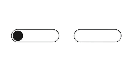 Toggle Switch Illustration Representing On and Off Positions for Web Design