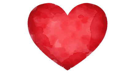 Watercolor red heart illustration for valentine's day celebration designs