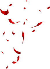 Falling Red Confetti Background