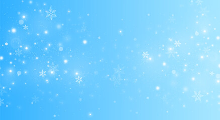 Christmas winter background,  beautiful snowfall with snowflakes, snowy landscape and natural scenery, background for cards, festive texture of snow and winter dust in PNG format