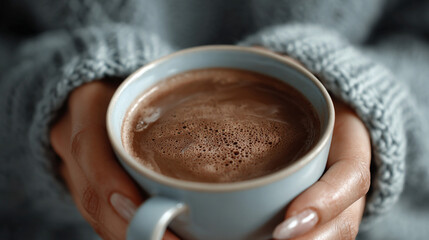 Cup of hot chocolate.
