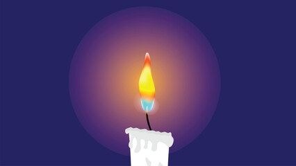 Fototapeta premium Candle Light fire in the drawing with a simple concept in for background theme drawing illustration templete in vector for background theme in vector .