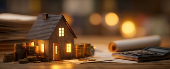 The illuminated house symbolizing financial growth and real estate investment opportunities