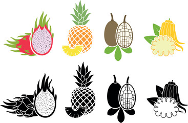 Fruit logo. Isolated fruit on white background