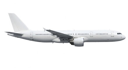 Obraz premium Passenger airplane isolated on white background