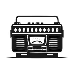 Fototapeta premium Retro Radio with Frequency Dial and Buttons