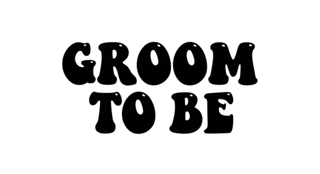 Celebrate the groom to be with this awesome graphic for wedding party decorations and gifts