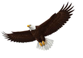 Obraz premium Pixelated Eagle Illustration With Brown Feathers and Black Background