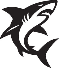 Obraz premium Aggressive Shark Logo Silhouette Vector